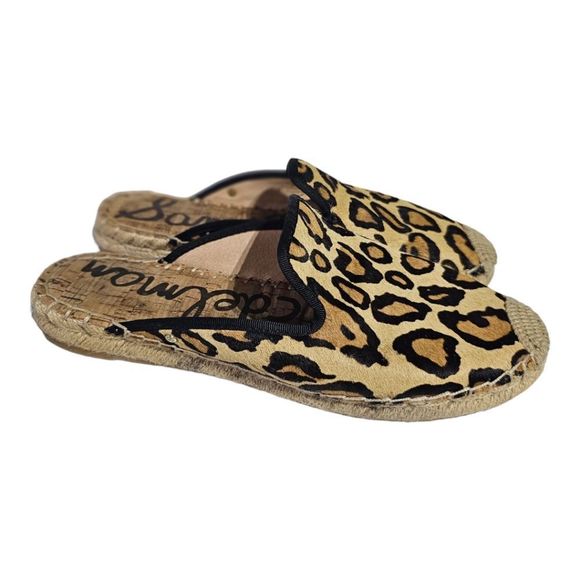SAM EDELMAN "Kerry" Leopard Espadrille Slides - Size 8 - Picture 1 of 6